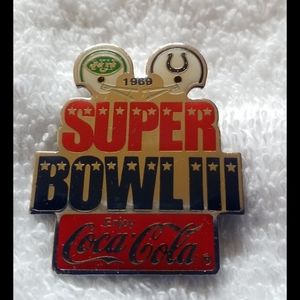 1969 Coca Cola SuperBowl III Collectors Pin